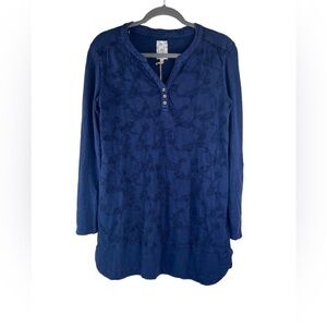 NWT Mantaray Debenhams Cotton Blue Embroidered Top Size 10